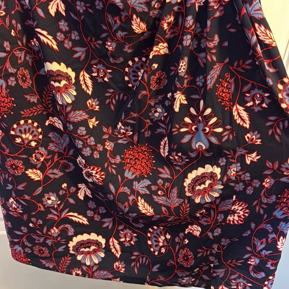 LOFT Red and Pink Halter Sundress Midi - Picture 4 of 5